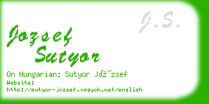 jozsef sutyor business card